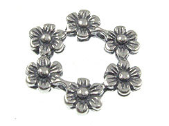 Sterling Silver 6 Daisy Bead Frame