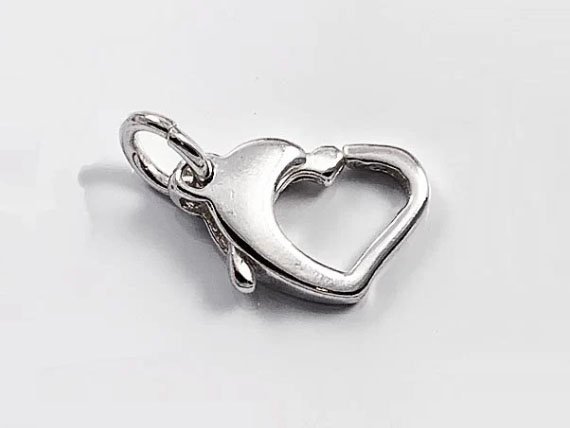 Floating Heart Clasp Sterling Silver