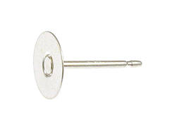 Sterling Silver Post Earring With 6mm Flat Pin Pad