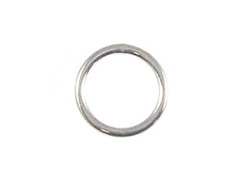 6mm Round Sterling Silver Closed Jump Rings, 22 Gauge or 0.64mm Thick