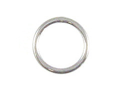 8mm Round Sterling Silver Closed Jump Rings, ?18 Gauge or 1mm Thick
