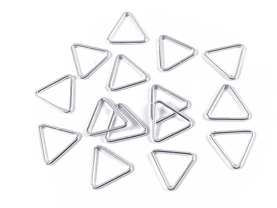 10x10mm Triangle Sterling Silver Open Jump Ring (19ga)