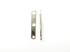 Sterling Silver 3 Hole Plain Spacer Bar for 4mm Beads