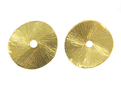 2  Vermeil 14x12.5mm Wafer Beads