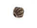 Round Fluted Copper Plated Brass Bead 