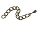 2.25 Inch, Antique Brass Plated Extender Chain with Drop 