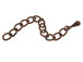 2.25 Inch, Antique Copper Plated Brass Extender Chain with Drop 