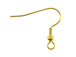 Gold Plated Earwire with Ball & Coil 