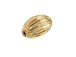 14K Gold Filled 12.5x8mm Corrugated Oval Bead 