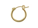 14K Gold-Filled 2x15mm Plain Hoop Earrings With Clutch, 2mm round tube, 1 pair