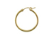 14K Gold-Filled 2x18mm Plain Hoop Earrings With Clutch, 2mm round tube, 2 Pcs