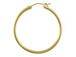 14K Gold-Filled 2x42mm Plain Hoop Earrings With Clutch, 2mm round tube, 2 Pcs 