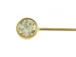 1.5 Inch, 24 Gauge Gold Filled Headpin With Clear CZ