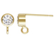 14K Gold-Filled Post Earring with 4mm CZ 