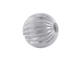 10  Sterling Silver Straight Corrugated 6mm Round Beads