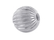 2  Sterling Silver Straight Corrugated 8mm Round Beads