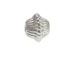 4  Sterling Silver 4x3.5mm Corrugated Bicone Beads