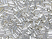 100  Sterling Silver- Liquid Silver Tube Beads 1x2mm