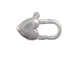 13.5mm Sterling Silver Heart Shapes Lobster Claw Clasp