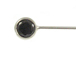 1.5 Inch, 24 Gauge Sterling Silver Headpin with Black CZ