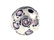1  Sterling Silver Round Beads With Pink Ruby Zircon Stones 