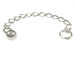 Sterling Silver 2.25 Inch Curb Link Extender Chain With Split Ring And Ball Accent