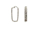 Sterling Silver Rectangle Textured Link Lock