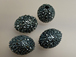 Hematite CZ Pave Set in Gunmetal Oval Bead, 2.5mm Large Hole, 16mm x 12mm