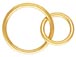 14k Gold-Filled Interlocking Rings 12mm and 8mm rings