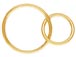 14k Gold-Filled Interlocking Rings 15mm and 10mm rings