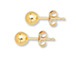 14K Gold-Filled 4mm Ball Post Earring  with Clutch, 2 Pcs