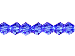 Med. Sapphire 3mm Bicone Bead - Thunder Polish Glass Crystal