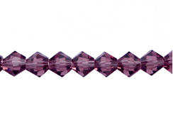 Amethyst 4mm Bicone Bead - Thunder Polish Glass Crystal