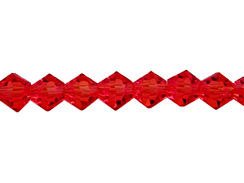 Red 4mm Bicone Bead - Thunder Polish Glass Crystal