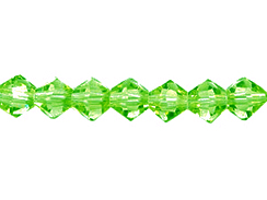 Peridot 4mm Bicone Bead - Thunder Polish Glass Crystal