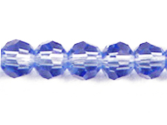 Lt. Sapphire 4mm Round Bead - Thunder Polish Glass Crystal