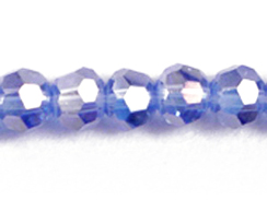 Lt. Sapphire AB 4mm Round Bead - Thunder Polish Glass Crystal