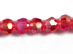 Red AB 6mm Round Bead - Thunder Polish Glass Crystal