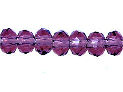 Amethyst 2x3mm Roundel Bead - Thunder Polish Glass Crystal