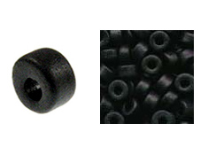 Black - 6x4mm Greek Ceramic Beads