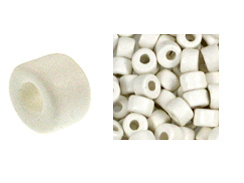 White - 6x4mm Greek Ceramic Beads