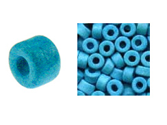 Turquoise Blue- 6x4mm Greek Ceramic Beads