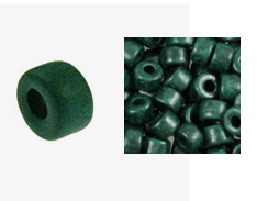 Dark Green - 6x4mm Greek Ceramic Beads