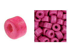 Bright Pink - 6x4mm Greek Ceramic Beads