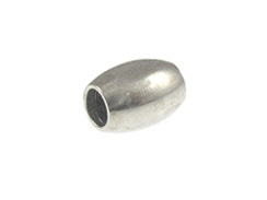 1000 - 6.5x4.75mm Oval Bead  Nickel Plated