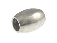1000 - 11x7mm Oval Bead  Nickel Plated