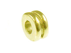 1000 - 3x6mm Double Washer Bead Brass Plated