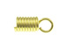 1000 - End-Spring with Loop for 3mm Cord Brass Plated