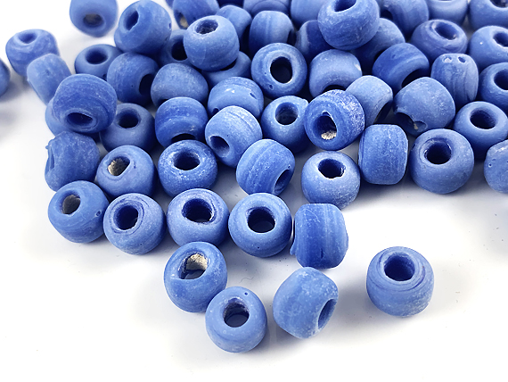 9mm Opaque Baby Blue Matt/Frosted Crow  Beads