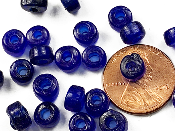 6mm Cobalt Blue (Translucent) Crow Beads